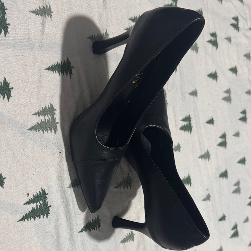 Sleek Black Suede Heels